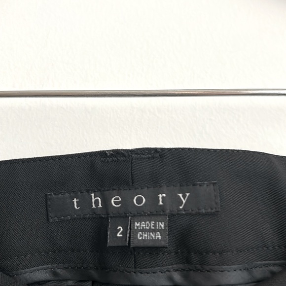 Theory Black Donna Tailor Wool Pencil Mini Skirt - Picture 9 of 11